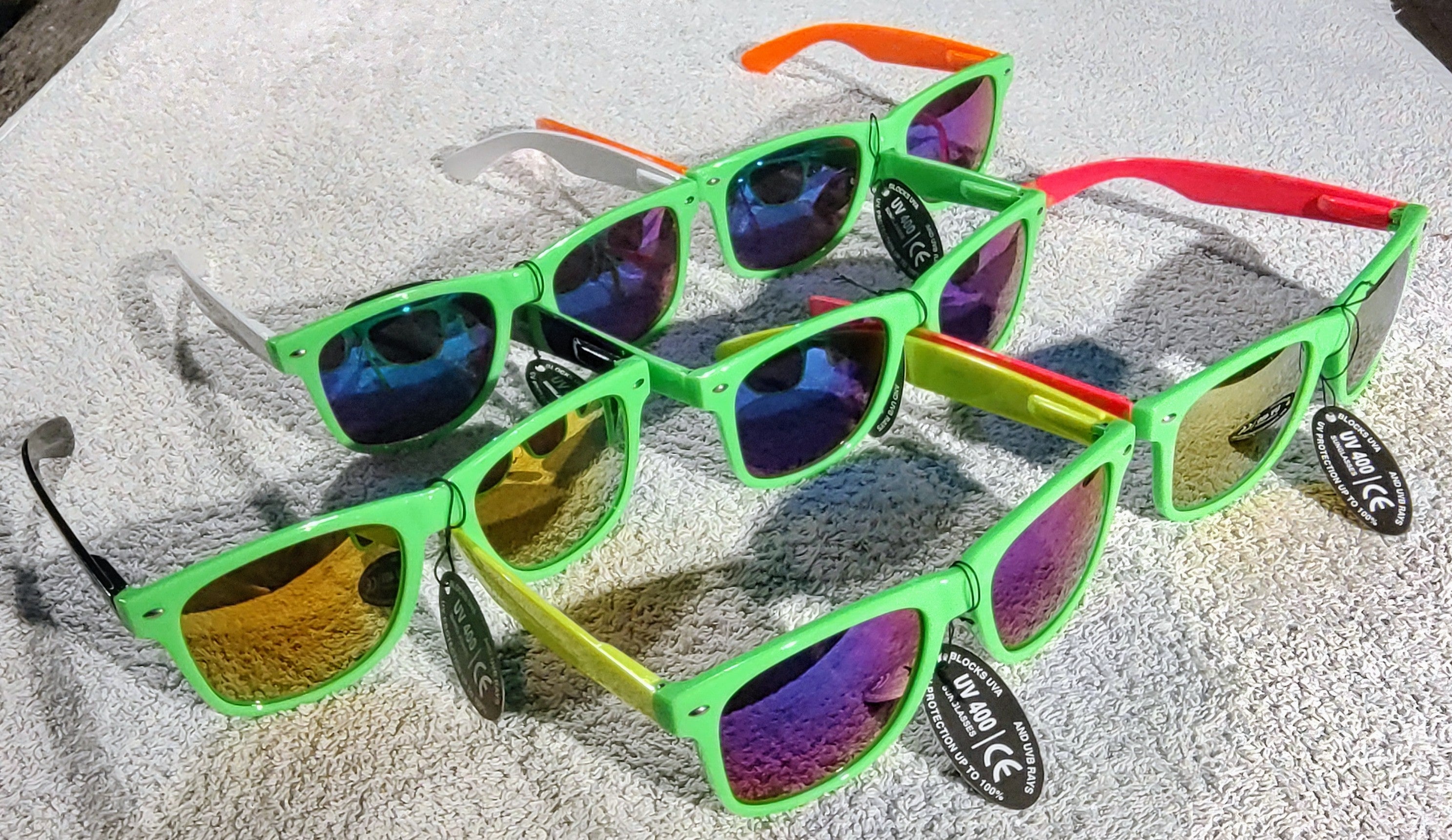 8808 Wayfarer NeonGrønn (12 Par)